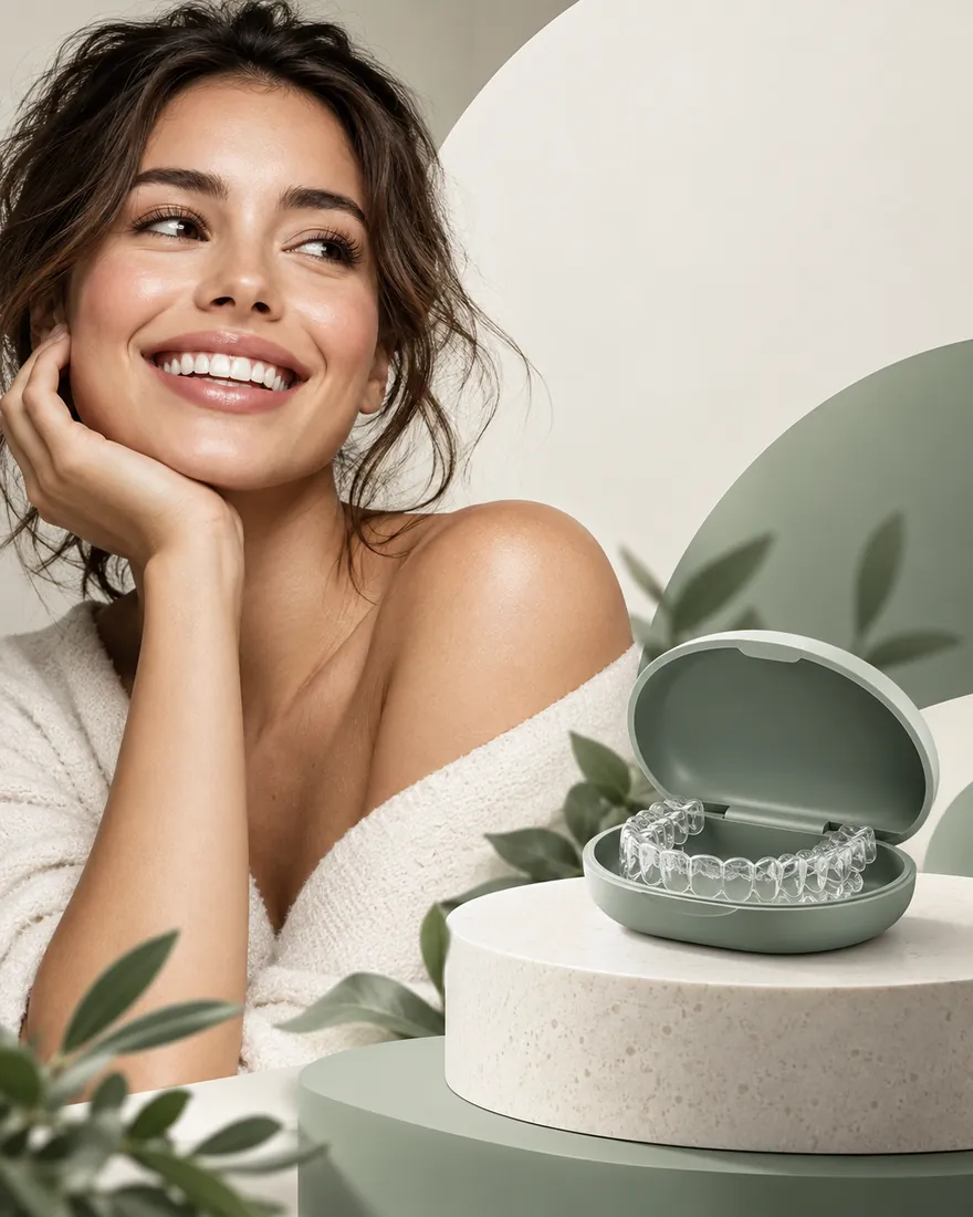 Invisible Aligners post design template for dental brands
