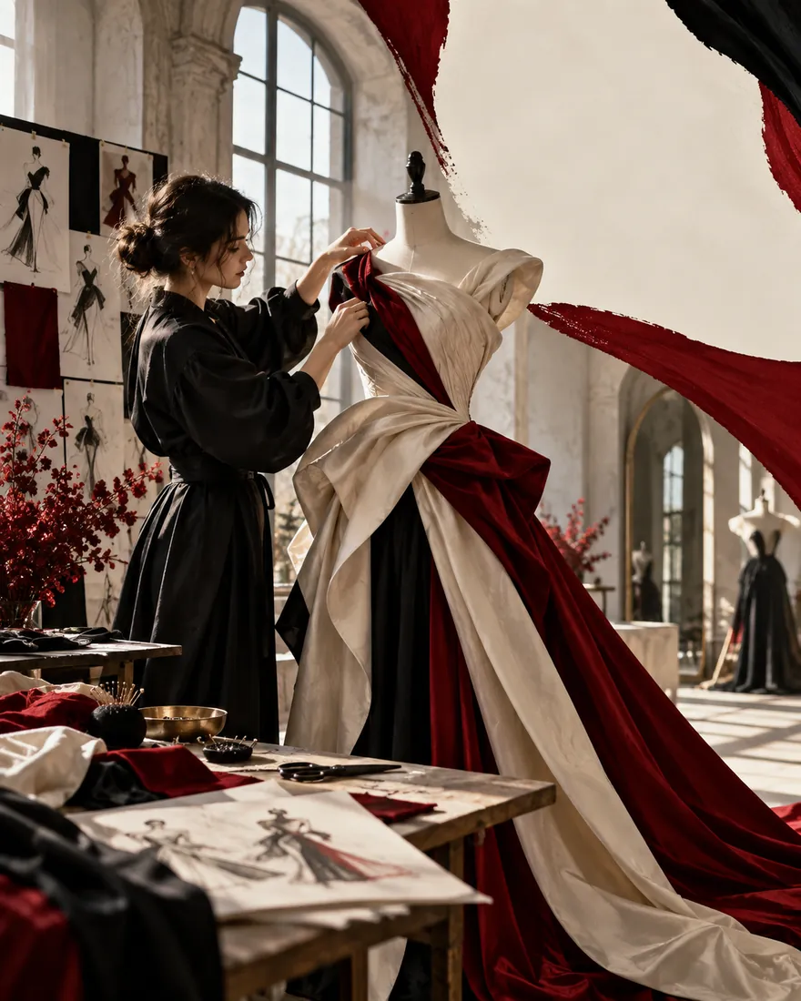 Couture Atelier post design template for fashion brands