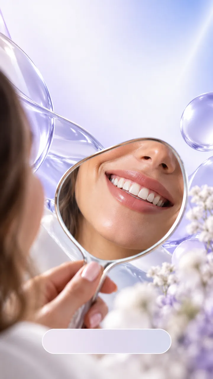 Mirror Smile story design template for dental brands